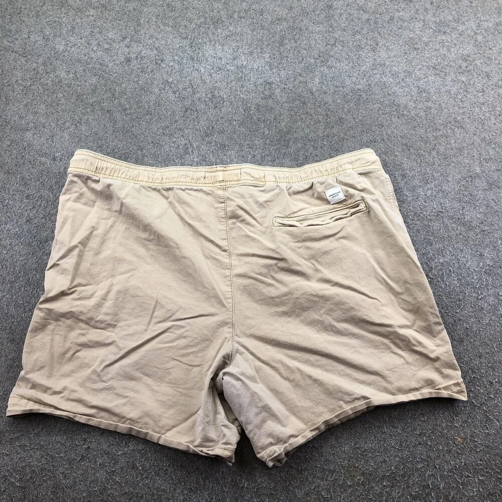 American Eagle Outfitters Shorts Mens XL Beige Chino Elastic Waist 7 Inseam